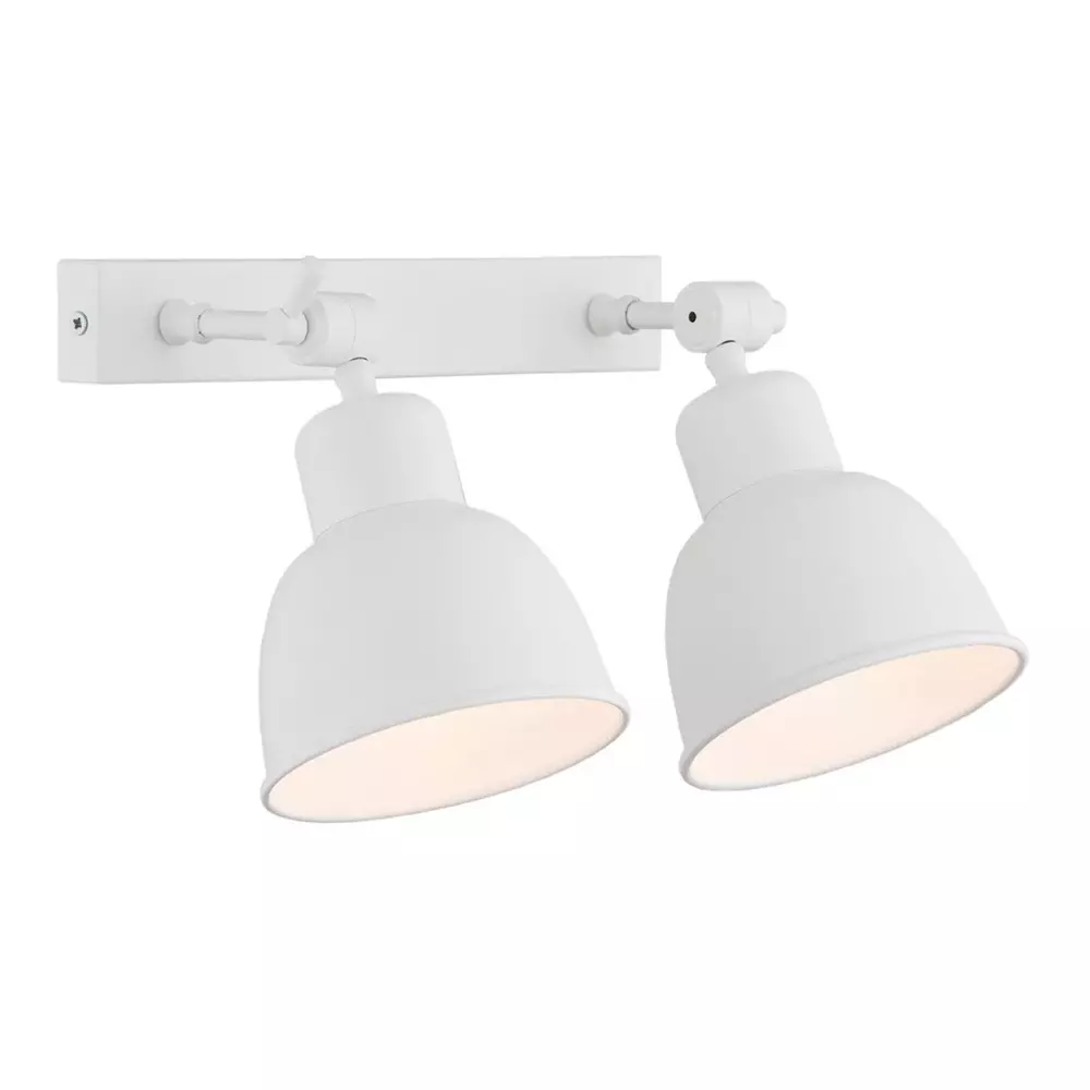 Hvid væglampe dobbelt læselampe EUFRAT