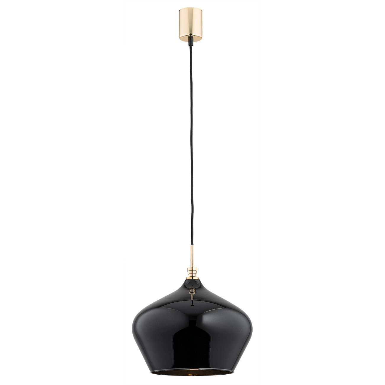 Moderne hængelampe sort glas IRUN